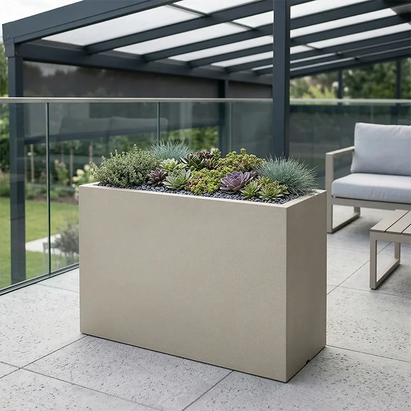 Cvetlično korito za rože Dolomite2 Soft Stone barva 70x80x30 cm