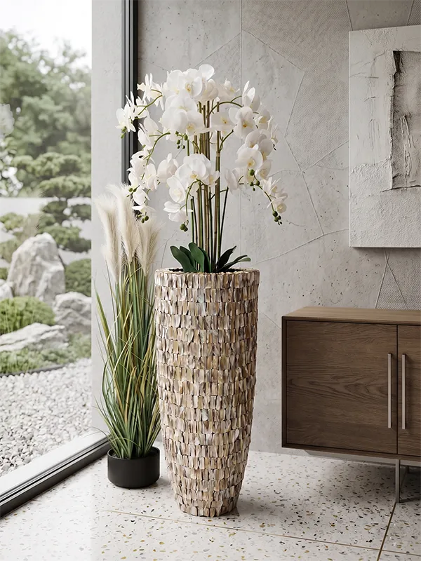 Okrasni lonec Home Deluxe 70x35 cm - eleganten fiberglass lonec za notranje in zunanje prostore - slika 3