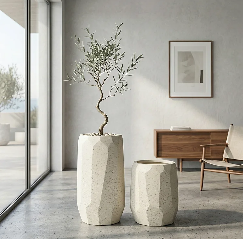 Okrasni lonec za rože 68x36cm VIREO sand
